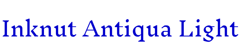 Inknut Antiqua Light 字体